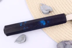 Couteau yanagiba japonais 21cm Sakai Takayuki Nanairo manche en résine laqué bleu