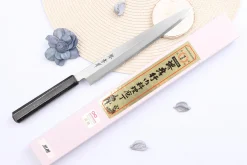 Couteau yanagiba japonais 24cm Sakai Takayuki Nanairo manche en résine ABS laquée