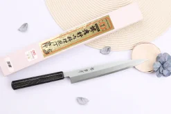 Couteau yanagiba japonais 21cm Sakai Takayuki Nanairo manche en résine ABS laquée