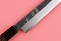 Couteau yanagiba kiritsuke 27cm japonais artisanal Hatsukokoro Shirasagi manche en wengé