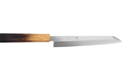 Couteau yanagiba kiritsuke 21cm japonais artisanal Nakamura Kaishin Saku WS2 en chêne