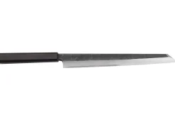 Couteau yanagiba kiritsuke 27cm japonais artisanal Hatsukokoro Shirasagi manche en ébène