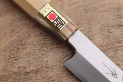 Couteau yanagiba kiritsuke 24cm japonais artisanal Kasahara Shigehiro forgé par Yoshikazu Ikeda