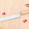 Couteau yanagiba kiritsuke 24cm japonais artisanal Nakamura Kaishin Saku WS2 en chêne