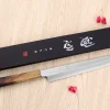 Couteau yanagiba kiritsuke 27cm japonais artisanal Nakamura Kaishin Saku WS2 en chêne