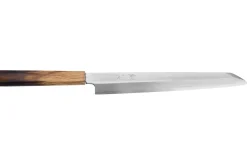Couteau yanagiba kiritsuke 27cm japonais artisanal Nakamura Kaishin Saku WS2 en chêne