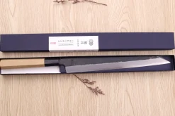 Couteau yanagiba kiritsuke 27cm japonais artisanal Sakai Kikumori Kikuzuki Kuro