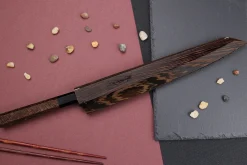Couteau yanagiba kiritsuke 30cm japonais artisanal Sakai Takayuki Honyaki Shoryu VG10