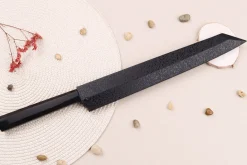 Couteau yanagiba kiritsuke japonais artisanal 27cm Sakai Takayuki Byakko manche en ébène + étui