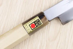 Couteau yanagiba kiritsuke japonais artisanal Kasahara Shigehiro forgé par Yoshikazu Ikeda 27cm