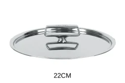 Couvercle Cristel Castel'Pro brillant en acier inoxydable 18/10