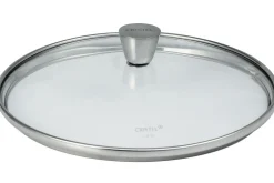 Couvercle Cristel 1826 en verre bombé à pontet en inox