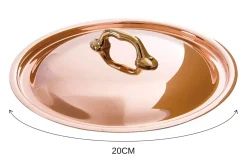 Couvercle en cuivre Mauviel M'Héritage 200B avec anse en bronze