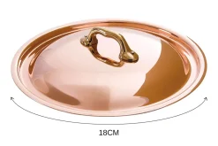 Couvercle en cuivre Mauviel M'Héritage 200B avec anse en bronze