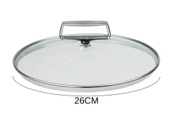 Couvercle en verre bombé Cristel Castel'Pro anse fixe en inox