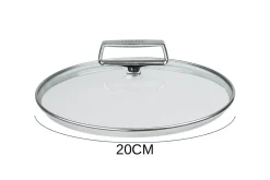 Couvercle en verre bombé Cristel Castel'Pro anse fixe en inox