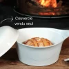 Couvercle à pain pour cocotte Cookut 24cm en céramique blanche