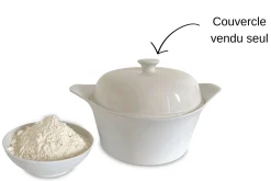 Couvercle à pain pour cocotte Cookut 24cm en céramique blanche