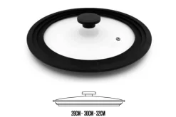 Couvercle universel Beka en verre avec bord silicone