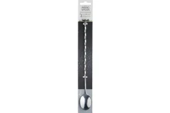 Cuillère à mélanger BarCraft manche torsadé et disque en acier inoxydable 28cm