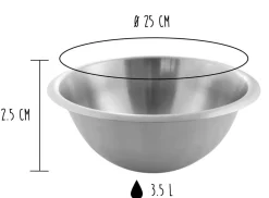 Cul de poule professionnel Matfer 100% acier inox - Diamètre 25cm