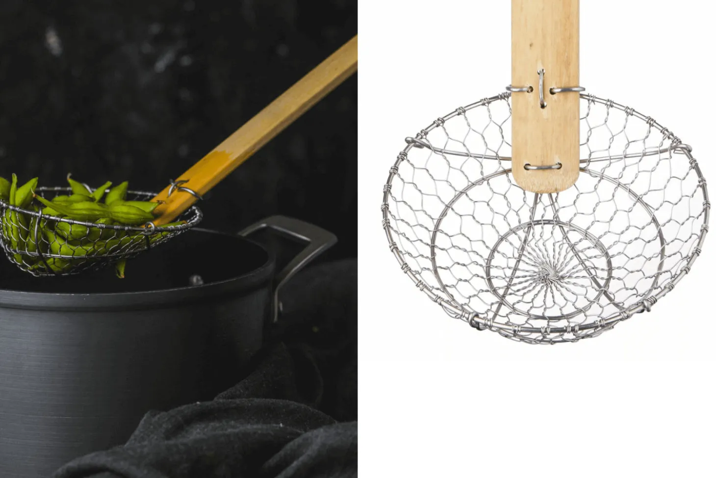 Écumoire orientale KitchenCraft World of Flavours en bambou 33cm