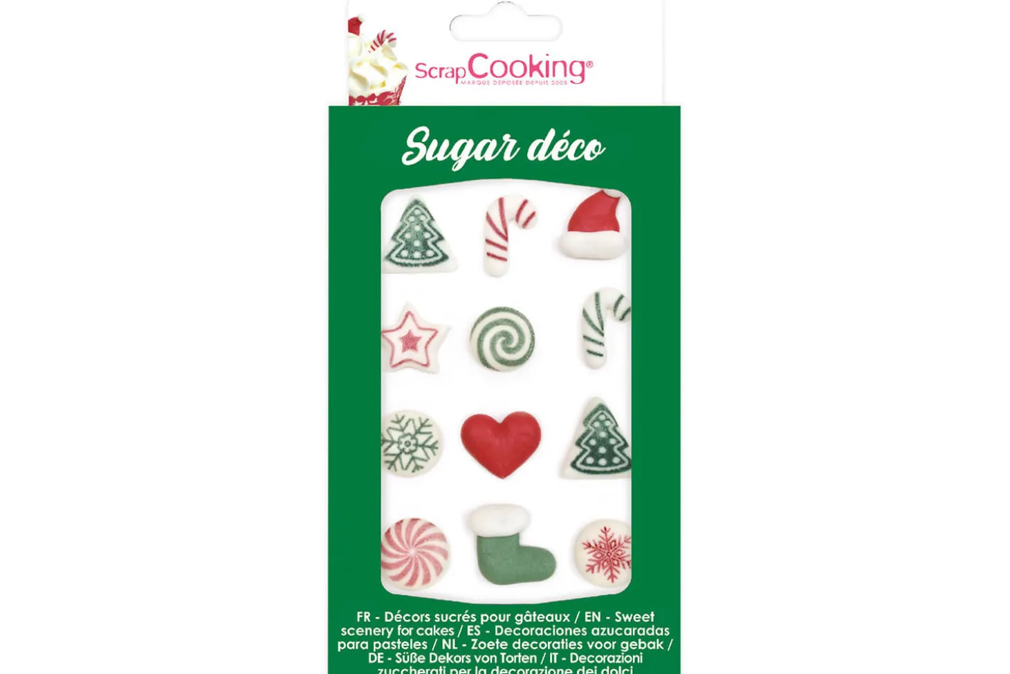 Décors en sucre Scrapcooking Sweet Xmas pour bûches et gâteaux