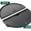 Demi-plancha réversible en fonte pour Big Green Egg XLarge et 2XLarge