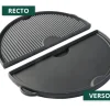 Demi-plancha réversible en fonte pour Big Green Egg Large