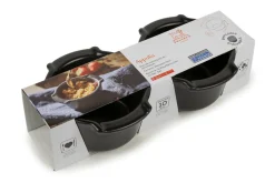 Duo ramequins Peugeot Appolia en céramique noir satin diamètre 11cm