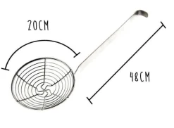Ecumoire à friture en inox - Diamètre 20cm