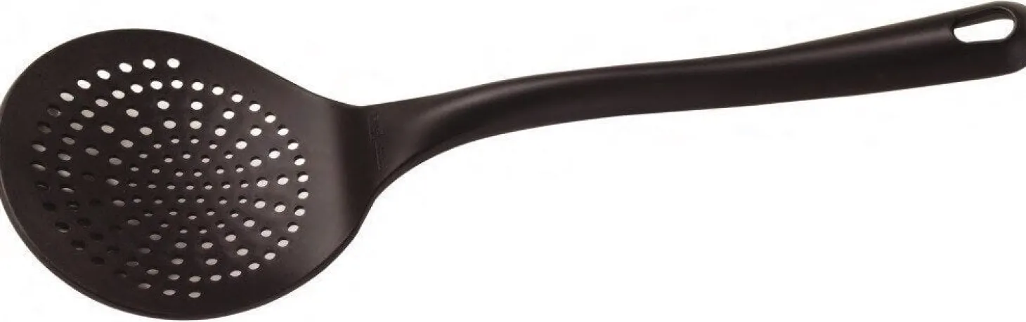 Ecumoire professionnelle en polyamide noir diamètre 11.5cm