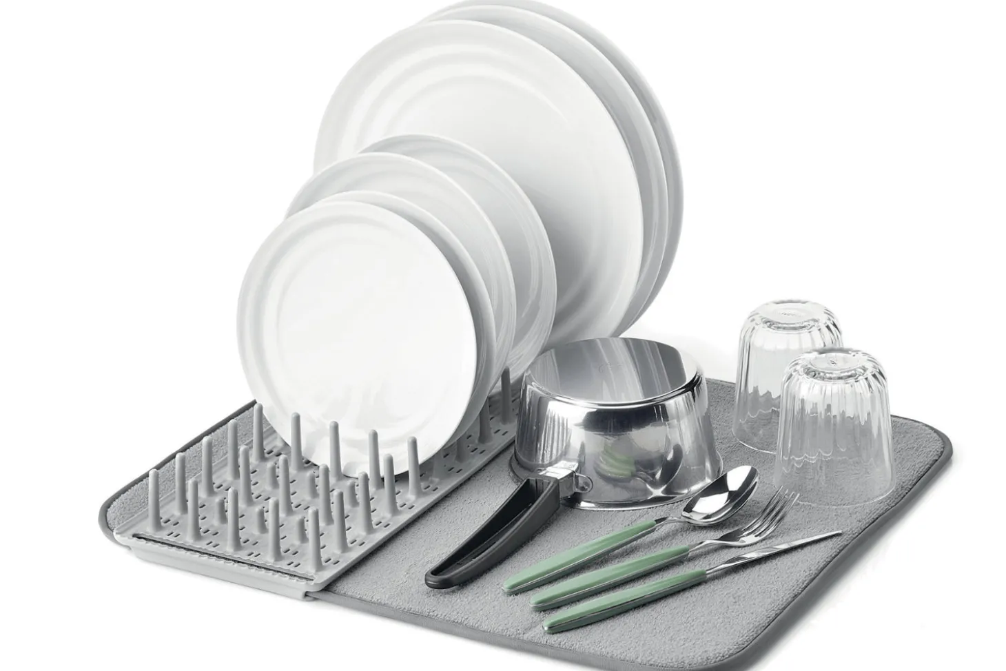 Egouttoir à vaisselle Guzzini Dry & Safe gris multifonction