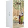 Ensemble de 3 bouteilles huile et vinaigre en verre avec présentoir World of Flavours