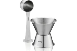 Entonnoir et doseur de café avec tasseur Gefu Conscio en acier inox 18/8