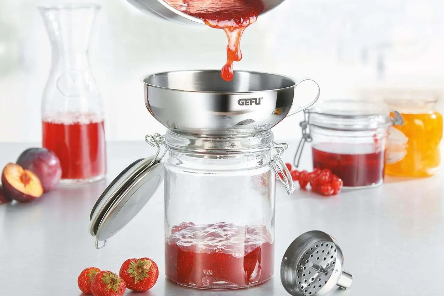 Entonnoir Gefu Versare acier inox - Diamètre 14cm
