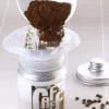 Entonnoir pliable transparent SILIKOMART + bouchon