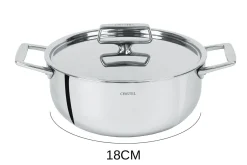 Faitout Cristel Castel'Pro en acier inoxydable 18/10 5 ply