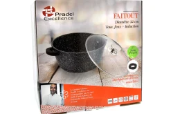 Faitout en fonte Pradel Excellence Premium 32cm façon pierre tous feux/ induction