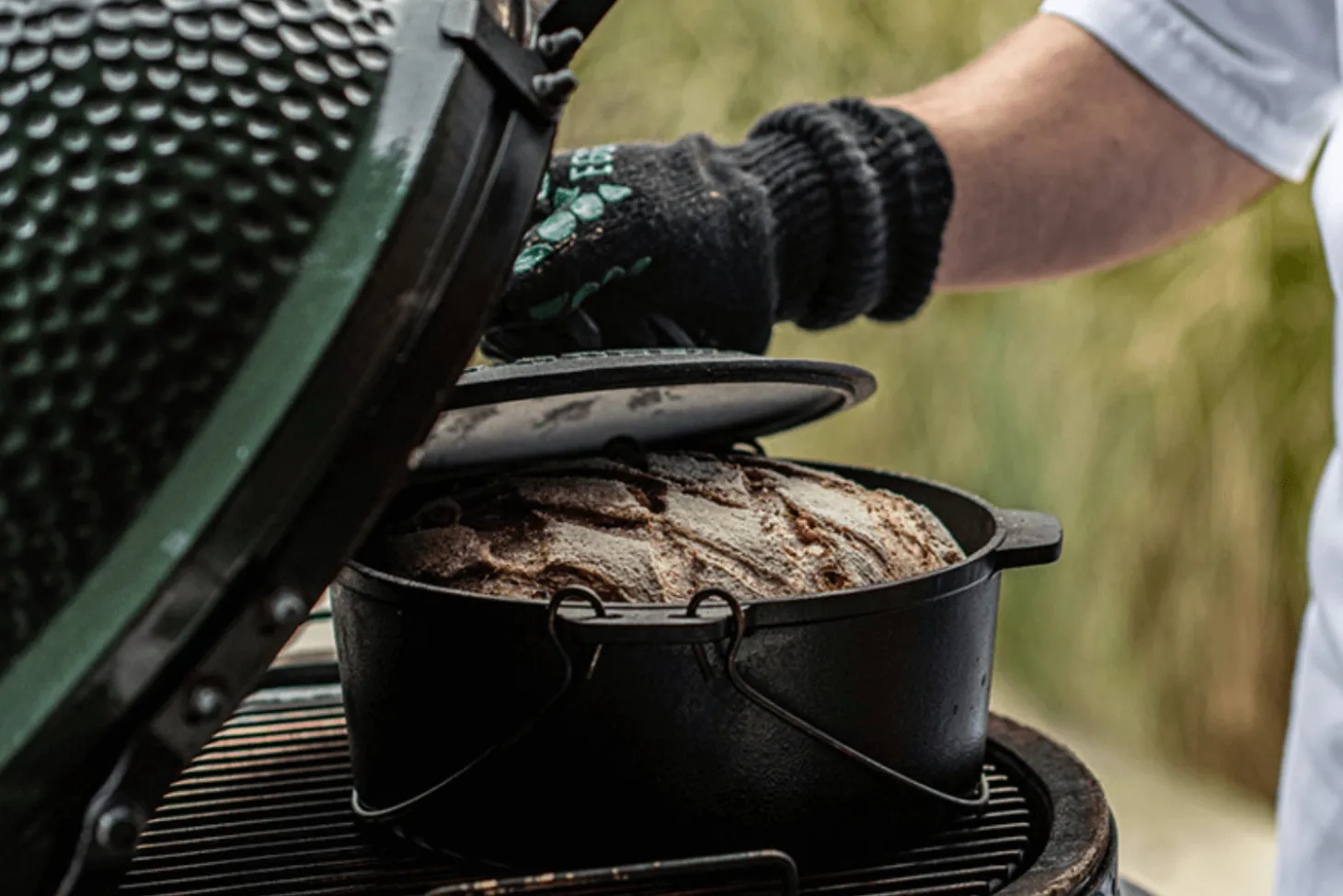 Faitout hollandais en fonte 5,2L pour Big Green Egg Medium, Large, XL, et 2XL 27cm