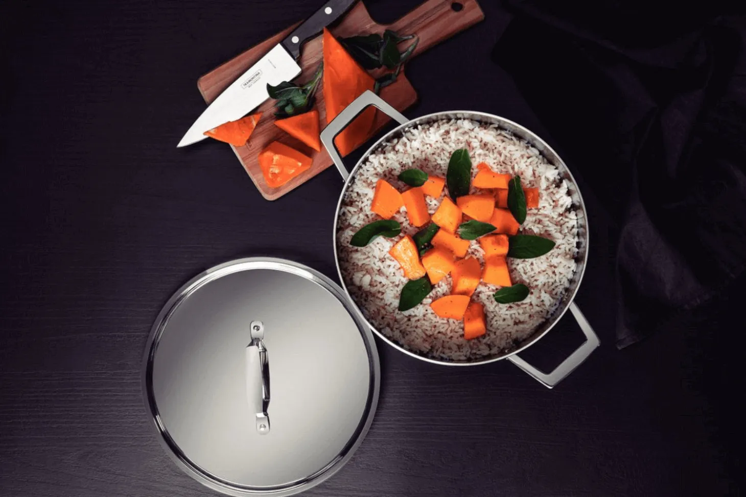 Faitout Tarmontina Grano en inox triple couche