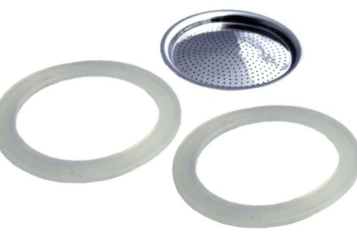 Filtre de rechange pour cafetière italienne Gefu Nando 6 tasses + 2 joints d'étanchéité