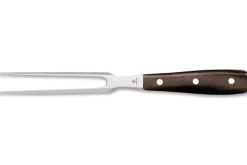 Fourchette à viande Wüsthof Ikon forgée 16cm en bois de grenadille