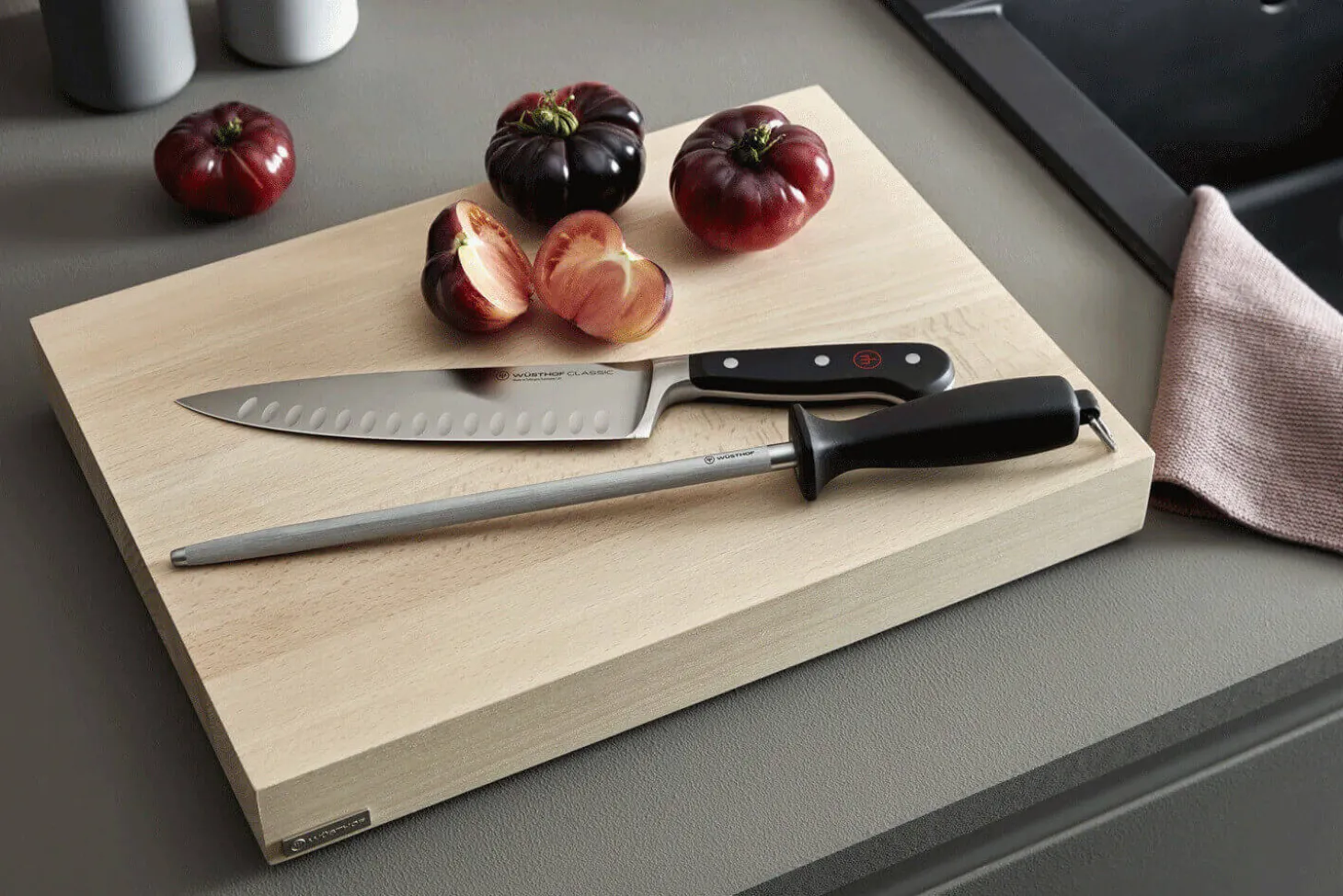 Fusil à aiguiser Wüsthof en acier mèche 26cm grain standard