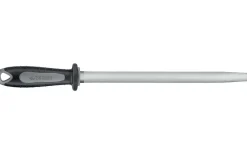 Fusil de boucher FISCHER mèche ovale 35cm grain fin manche noir et gris