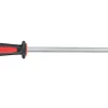 Fusil de boucher FISCHER mèche ronde 30cm grain fin manche rouge et gris