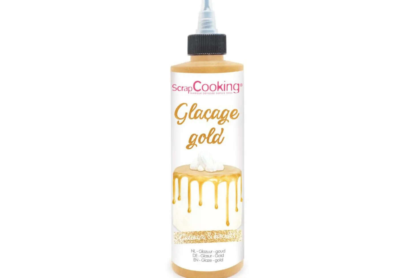 Glaçage doré prêt à l'emploi goût chocolat Scrapcooking 140g