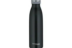 Gourde isotherme Thermos inox noir Thermocafé compatible boissons gazeuses