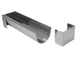 Gouttière multi-usages De Buyer ronde et démontable 30x7.5x6.5 cm acier inox
