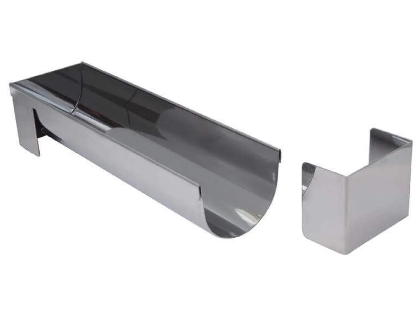Gouttière multi-usages De Buyer ronde et démontable 30x7.5x6.5 cm acier inox
